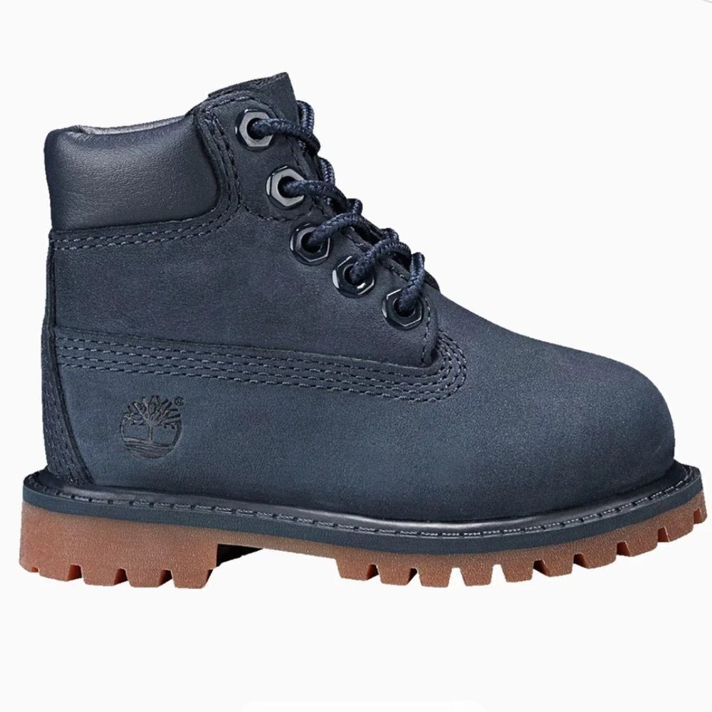 Timberland US7/EU 23.5 Classic Primaloft 200 gram Boot Toddler Navy Leather - Picture 3 of 16
